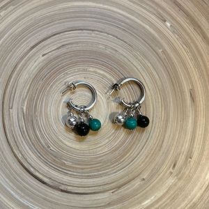 Vintage 925 Sterling Silver Hoop Earrings